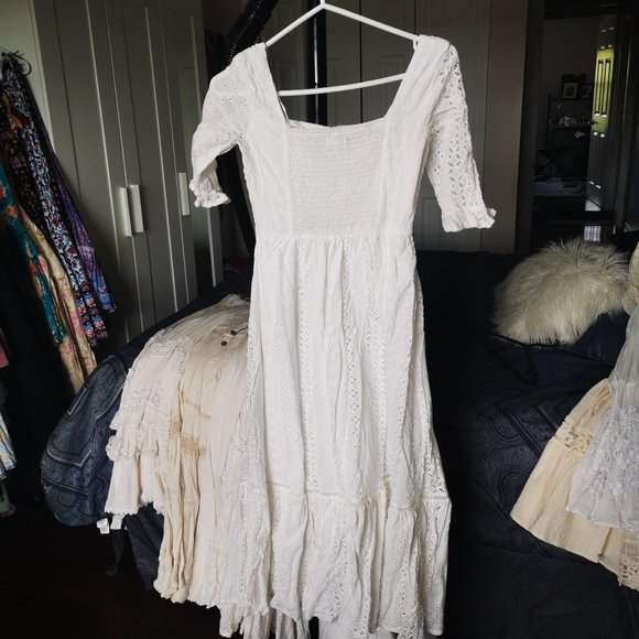 Lace Cotton Embroidered Dress - Picture 5 of 7